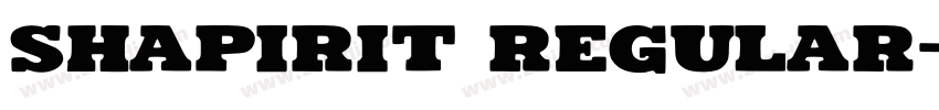 Shapirit Regular字体转换